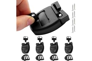 ZOMOFEW 4 Sets Spa Hot Tub Cover Clips Latch Replacement Kit,Hot Tub Cover Latches Clip Lock for Cover Straps with Keys,Hardware Accessories for Spa Cover Straps (Black)