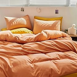 Cottonight Peach Comforter Set King Peach Pink
