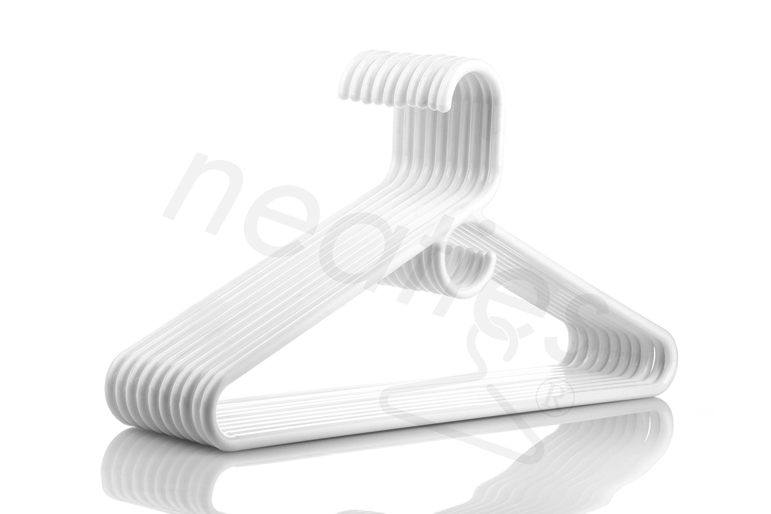 Neaties Heavy Duty White Plastic Hangers, American Made Heavy Duty Long