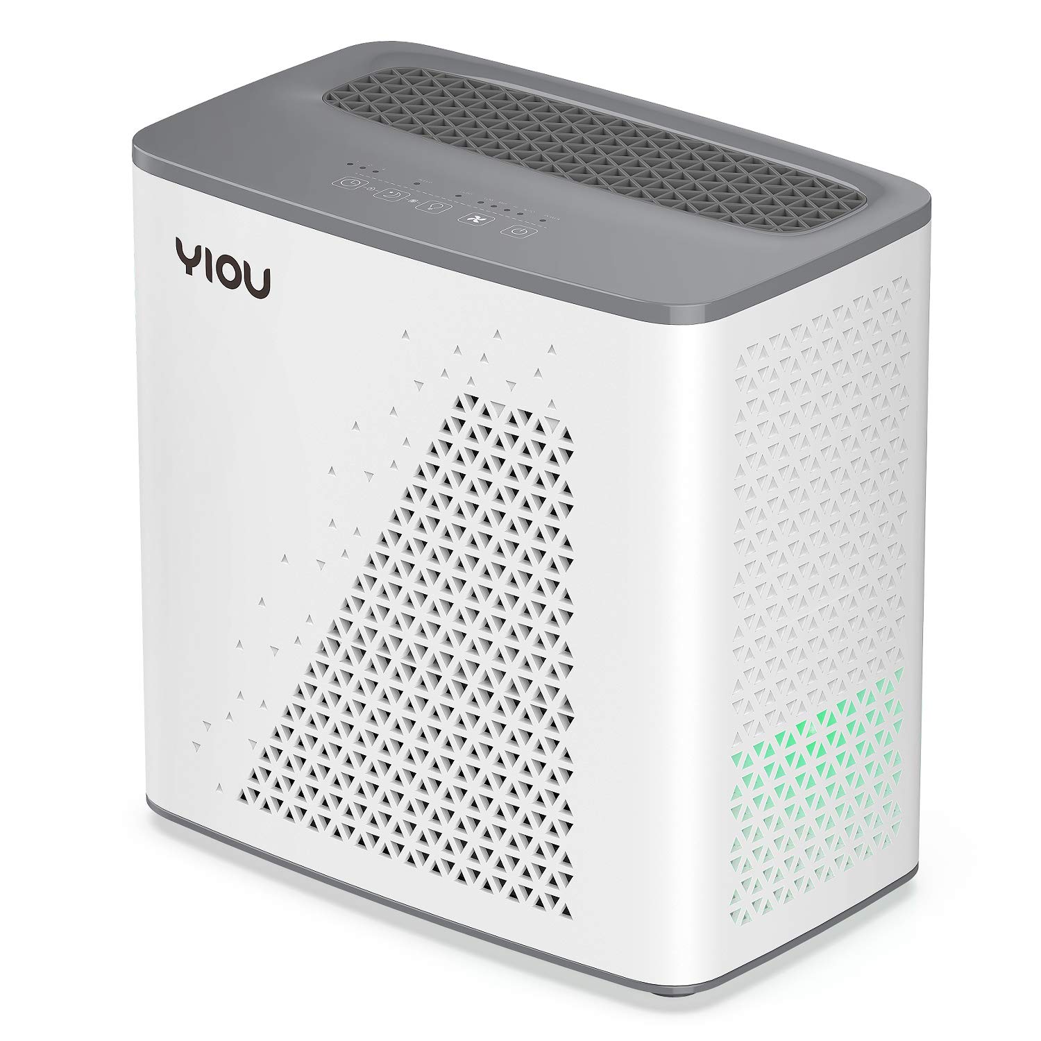 YIOU Air Purifier for Home Large Room up to 547 ft², H13 True HEPA Air Filter 20dB Air Cleaner Odor Eliminator for Allergies Smoke Dust Pollen, Grey, 7