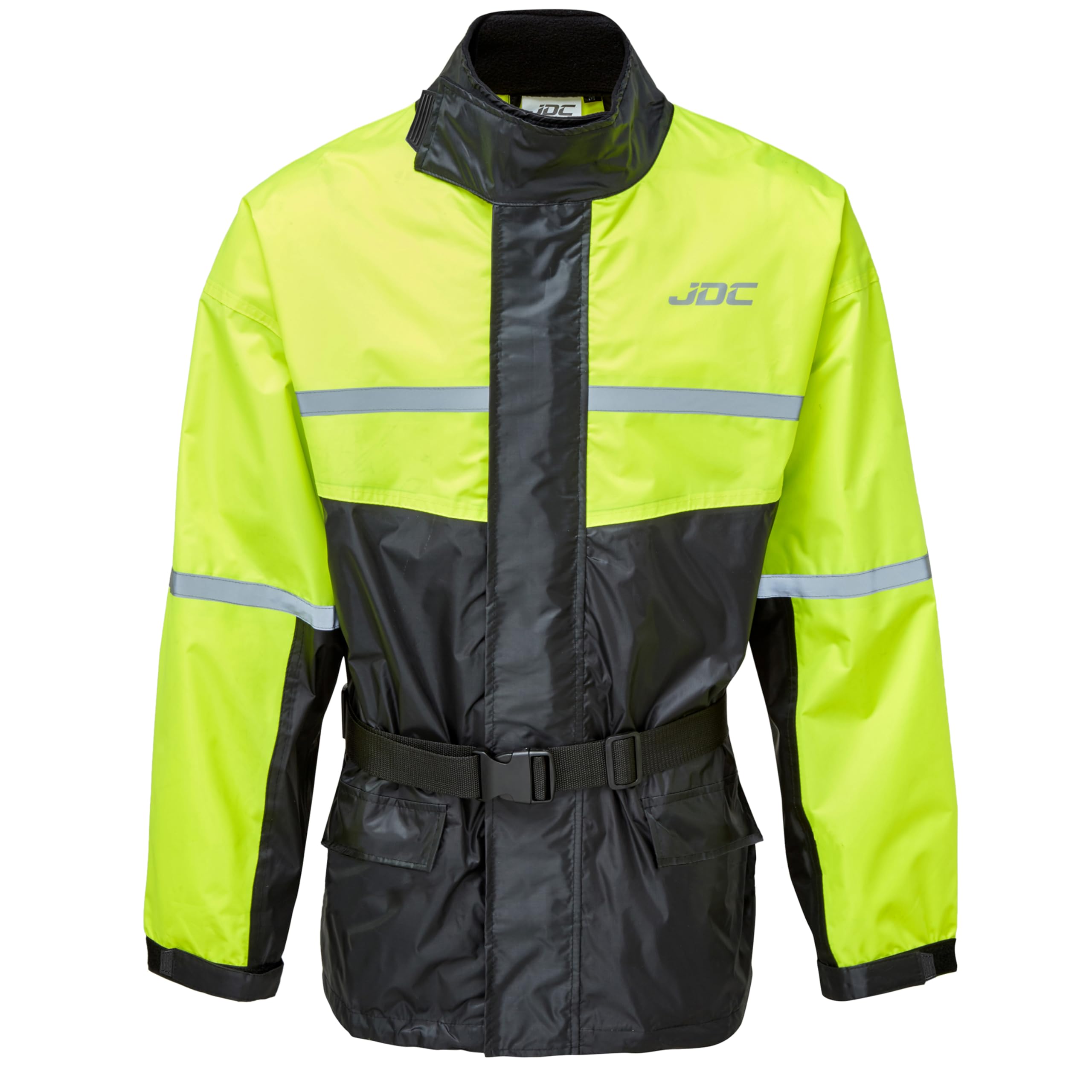 JDC Motorcycle Waterproof Rain Over Jacket Hi-Vis - SHIELD - Yellow/Black - XL
