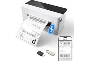 BPXX Bluetooth Thermal Label Printer - Clear Print Quality, Portable printer Wireless Shipping Label Printer Easy to Connect, Use to Print Shipping Labels, Compatible with Amazon Shopify eBay Ups