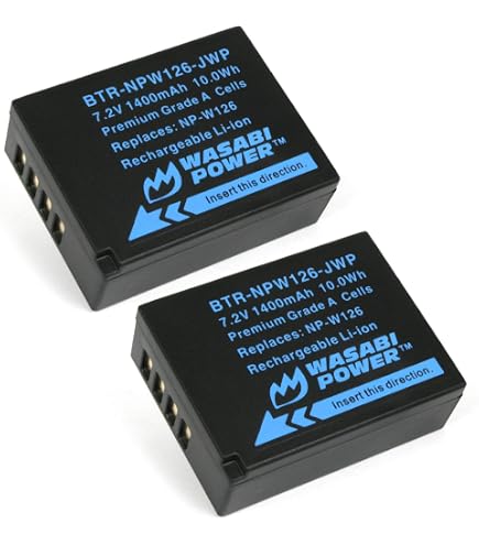 Artman NP-W126 Battery & Charger Kit - 2-Pack With LCD Display For Fujifilm Cameras