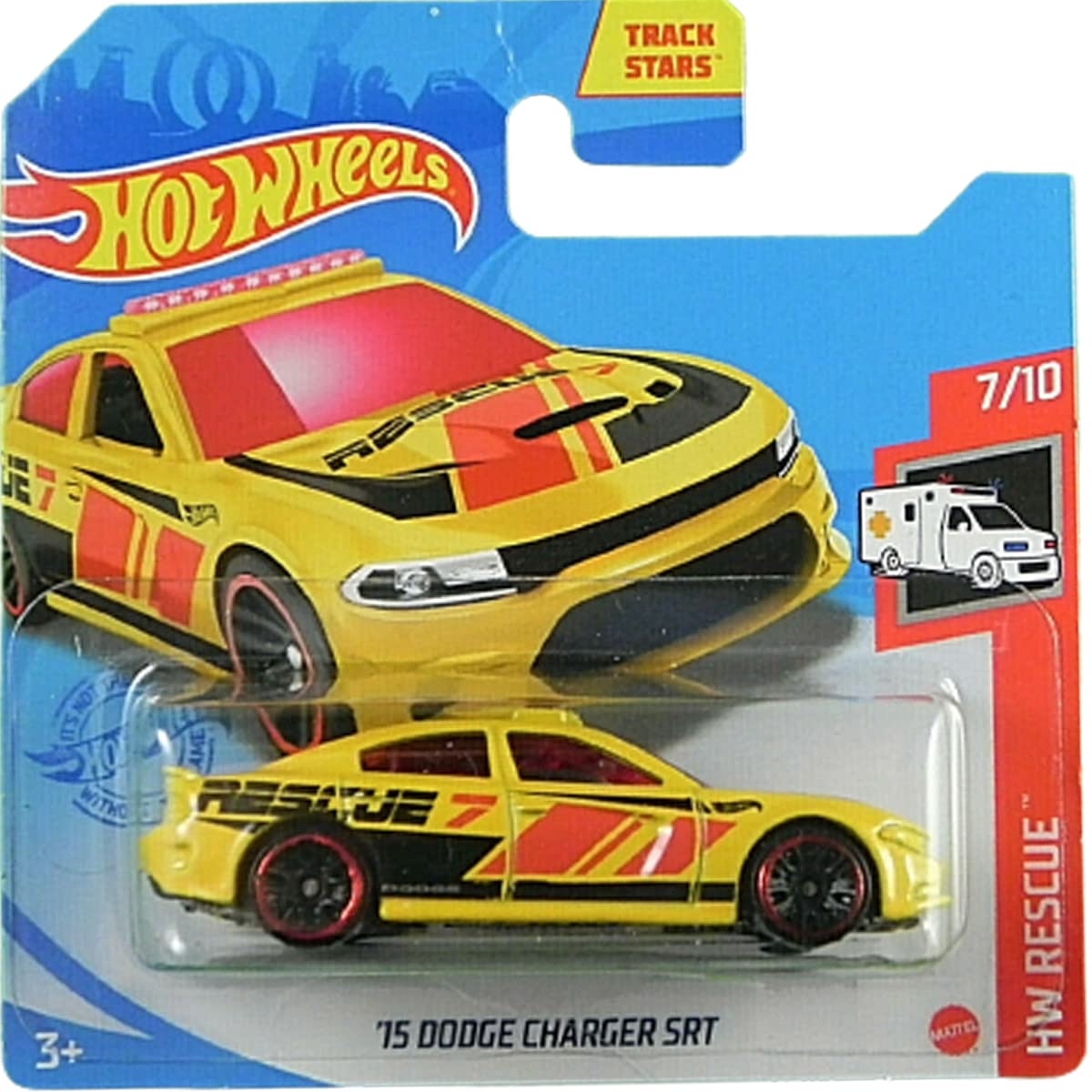 Friki Monkey Hot Wheels '15 Dodge Charger SRT HW Rescue 7/10 (228/250) 2021 Short Card + Blister Protector Pack