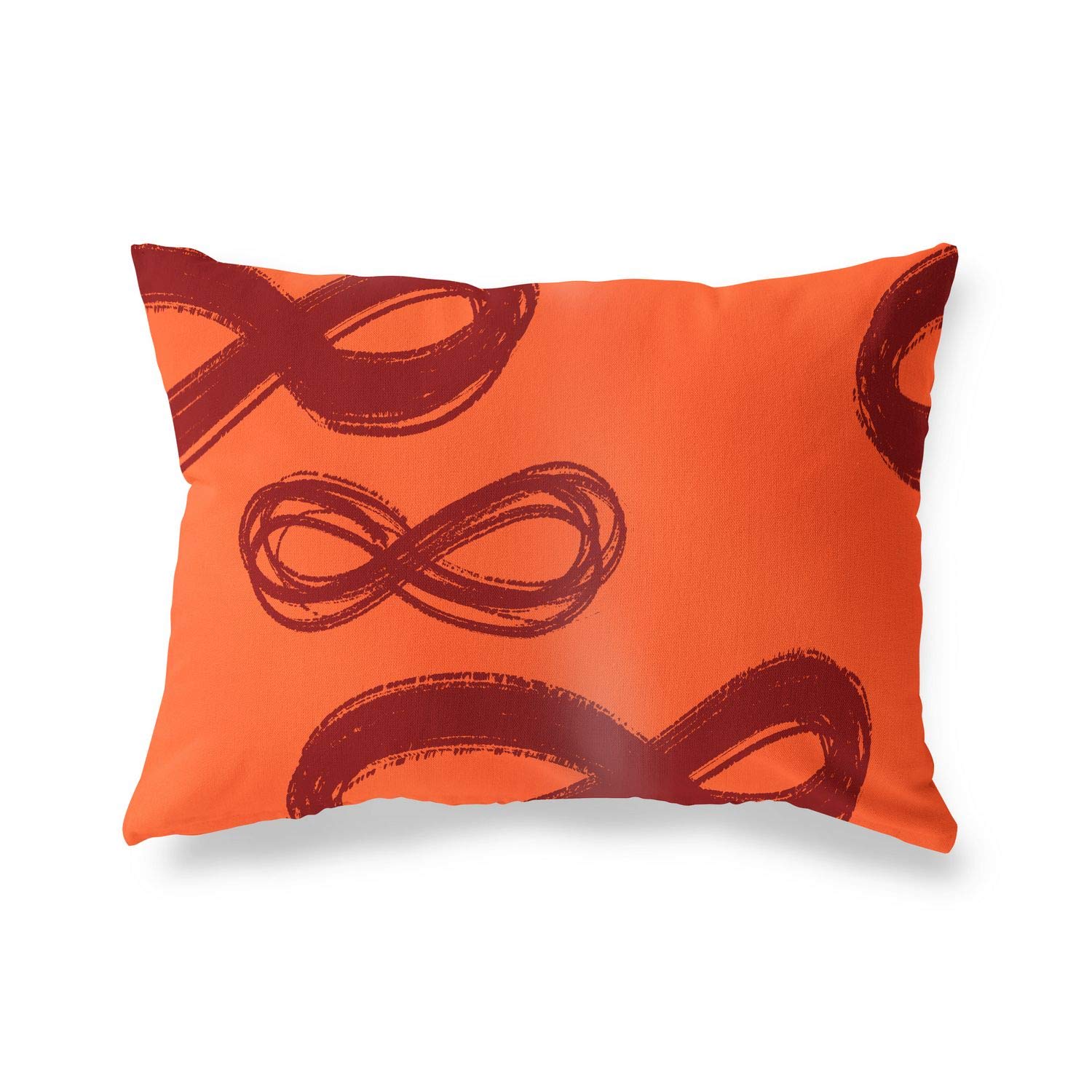 Bonamaison Decorative Cushion Cover Orange & Bordeux, Throw Pillow Covers, Home Decorative Pillowcases for Livingroom, Sofa, Bedroom, Size: 35x50 Cm - Designed and Manufactured in Turkey