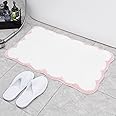 Amazon.com: Ohocut Luxury Microfiber Bathroom Rugs, White Bath Rug with ...