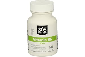 365 EVERYDAY VALUE 365 By Whole Foods Market, Vitamin B6 50Mg, 50 Count