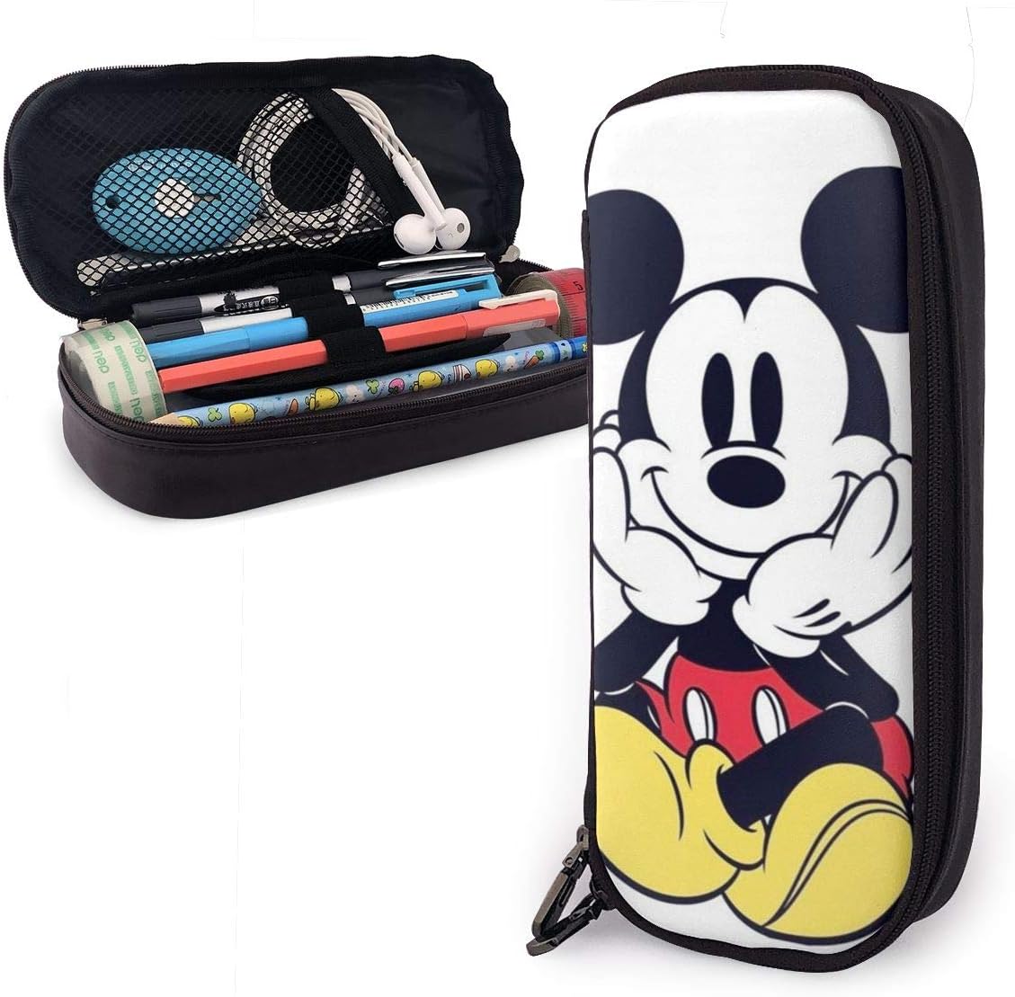 Amazon Co Jp Dsb ペンケース レザー ミッキー Mickey Mouseマウス フレンズ ペンケース 革 ペン立て 筆箱 大容量 おしゃれ ファスナータイプ 防水 耐久性 子供 学生 文具収納 通用文具 収納 プレゼント 6 Mickey Mouse ホーム キッチン