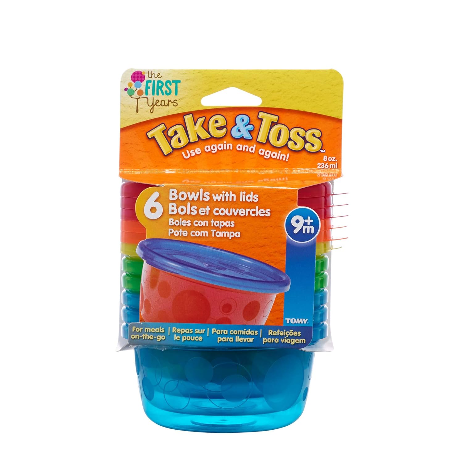 Take & Toss Toddler Bowls with Lids - 8oz, 6 pack : Baby Drinkware : Baby