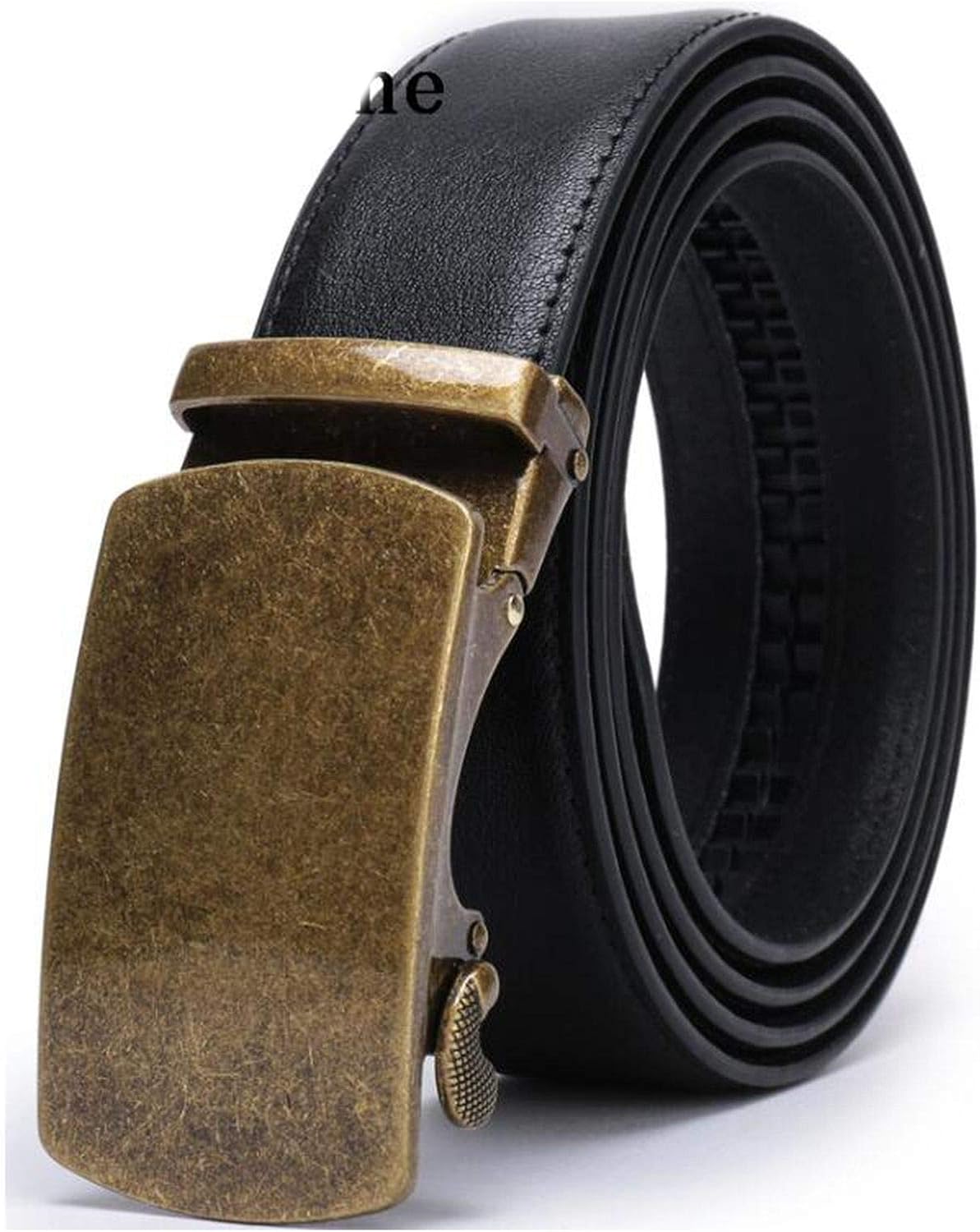 Men's Leather Ratchet Dress Belt with Automatic Buckle Big and Tall mens belts luxury ceinture cuir noir homme