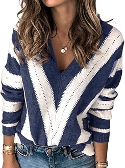 Loose Pullover Jumper Tops at Amazon 