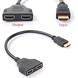 speak& 1080P HDMI Male to Dual HDMI Female 1 to 2 Way Splitter Cable Adapter Converter For HDTV/ DVD players/ PS3 / STB and Most LCD Projectors