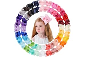 Choicbaby 28pcs 6 Inch Hair Bows for Girls Large Hair Bows with Alligator Clips Toddler Hair Accessories for Baby Girls Kids Teens