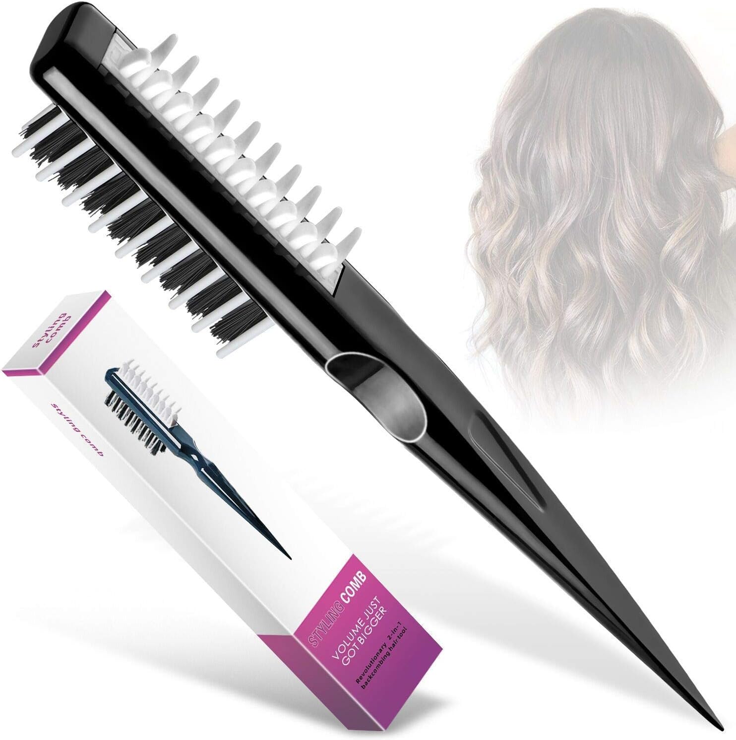 Hair Style Comb,Styling Comb Instant Hair Volumizer Portable Combing Brush Hair Styling Comb Multifunction for All Hair Types Volumizing Hair Women Men