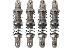 ZXYRC RC Shock Absorber Oil Adjustable RC Damper Set with Springs for 1/10 RC Truck Crawler Axial SCX10 I II III TRX4 D90 (70mm, gray)