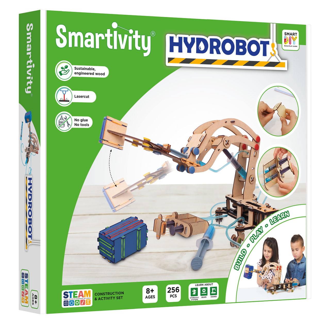 Smartivity Hydrobot - Pump it Move it Hydraulic Crane Eco-Friendly Construction Set