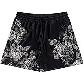 BOOMLEMON Mens Mesh Graphic Shorts Cool Casual Designer Streetwear Shorts Summer Athletic Running Basketball Short Pants