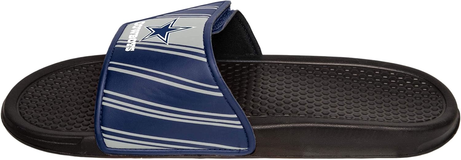 FOCO Men's NFL Stripe Legacy Velcro Sport Slide : Clothing