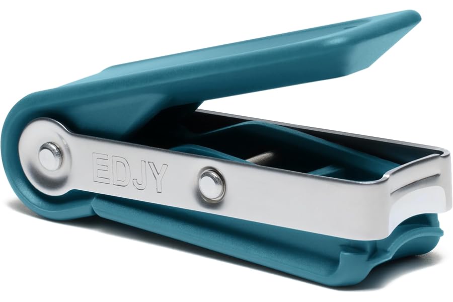 EDJY Fingernail Cutter – Precision Stainless Steel Nail Cutter for Fingernails | Sharp Blade, Ergonomic Design, Durable & Rust-Resistant | Ideal for Men and Women | EDJY Blue