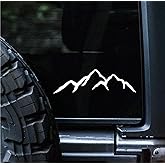 Sunset Graphics & Decals Mountain Car Decal Sticker Adventure Camping | Cars Trucks Vans Walls Laptop | White | 7 inches | SGD000094