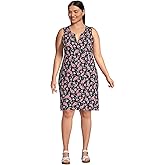 Lands' End Women's Cotton Jersey Sleeveless Swim Cover-up Dress