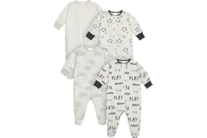 Onesies Brand Unisex Baby 4-pack Sleep 'N Play Footies Multi Pack