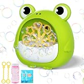 Getatoy Frog Bubble Machine Toys for Kids 3-8, Outdoor Party Birthday Gift | Bubble Blower Maker with 2 Solutions, Gift for 3 4 5 6 7 8 Year Old Girls Boys