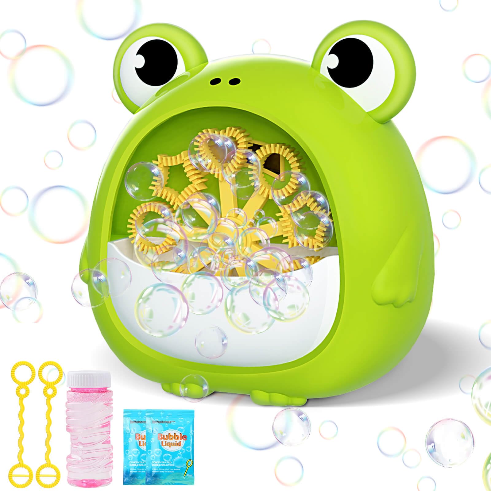 Toys for Kids 3-8 Year Old: Bubble Machin Frog Bubble Maker Gifts for 3 4 5 6 7 8 9 10 Year Old Boys Girls Toy Presents Age 1-2 Babies Bath Toys Party Outdoor Indoor Bubbles Blower