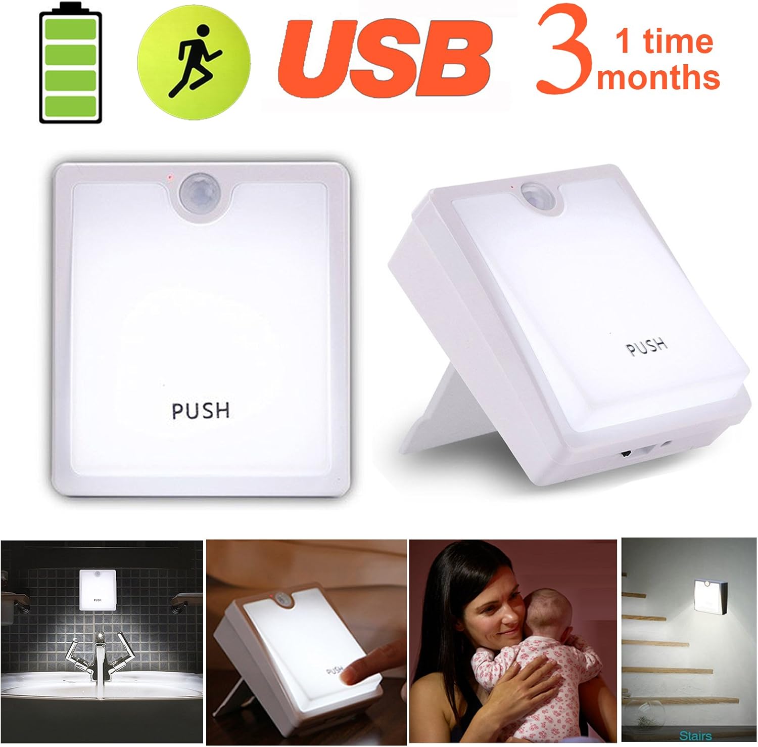 luce a batteria per l'armadio e i corridoi