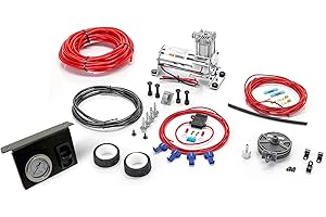 TORQUE Onboard On Board Air Compressor system for Air bags Suspension Kits, Airbag Air Bag Air lift compressor kit, Universal Single Path System with Analog Gauge (Replaces Firestone 2097) (TR2097AS)