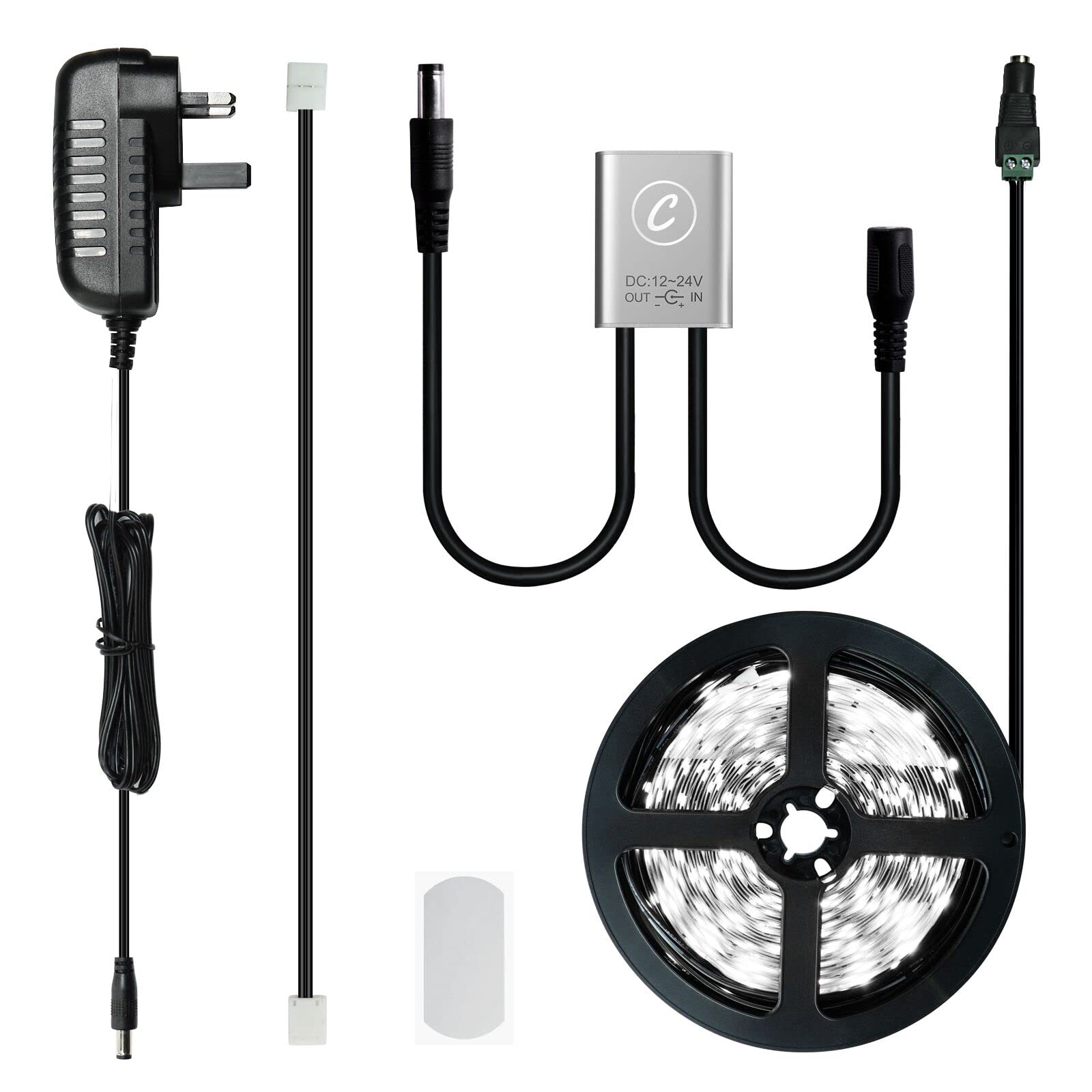 Sensky Under Cabinet Lighting 8.2FT/2.5M Cool White Flexible LED Strip Lights Kit with Cabinet Sensor Switch for Cabinet Closet Wardrobe(2.5M) — image 1