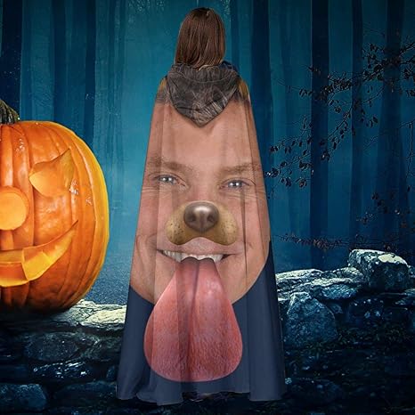 Nullytg David Hasselhoff Hund Snapchat Filter Unisex Weihnachten Halloween Hexe Ritter Kapuzenmantel Vampire Umhang Cosplay Kostum Amazon De Kuche Haushalt