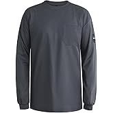 Uno Mejor Welding Shirt 5.5OZ FR Shirts for Men, 100% C Flame Resistant Welding Jacket for Work, Men's Fire Retardant FR Clothing for Men, Durable Welding Accessories, Grey-YL L
