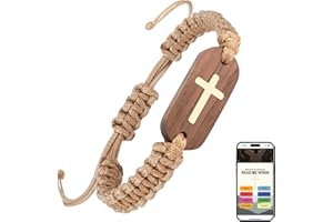 DEARMINE Bible Verse Bracelets Scan Phone, Daily Bible Verse Bracelet with NFC, Jesus Bracelets, Scripture Bracelets With Bible Verses, Christian Prayer Bracelet for Women, Men