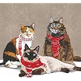 Paperproducts Design Decorative Disposable Paper Beverage Napkins, Scarf Cats