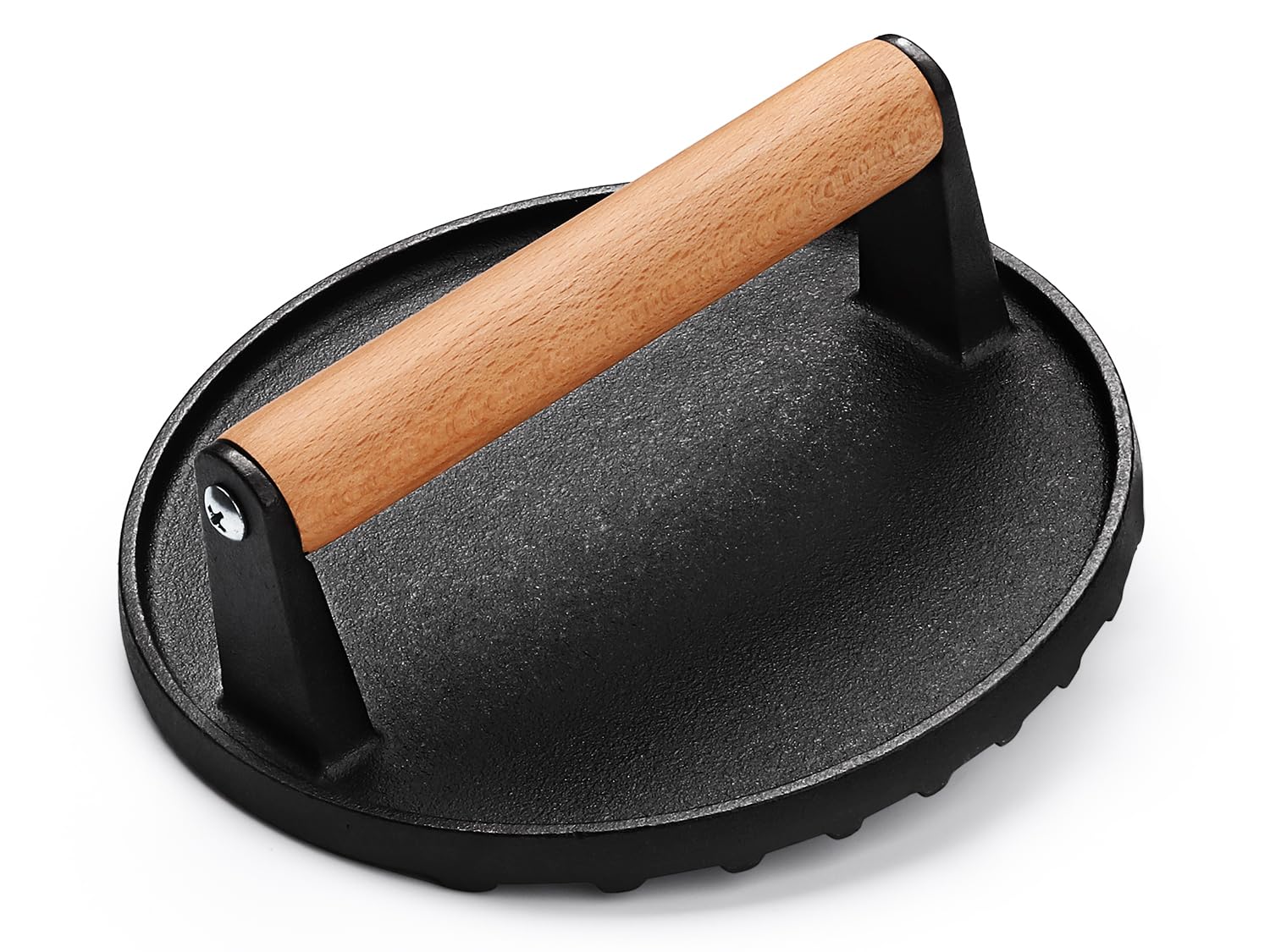 Photo 1 of **MAJOR DAMAGE**
AIVIKI Burger Press, Smash Burger Press for Blackstone Griddle, Heavy Duty Cast Iron Round 6.9In Bacon Grill Press with Wood Handle, Meat Steak Weight for Sandwich, Paninis (Round)