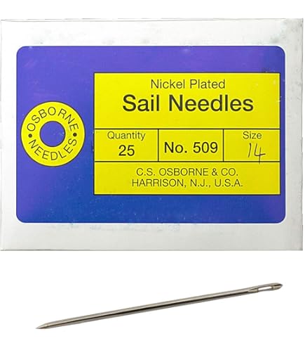 Kit De Costura Para Velas Wm Smith And Son No 12 - Agujas De Acero Y 2 Velas, Ideal Para Supervivencia, Bushcraft Y Reparaciones