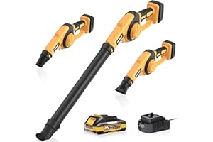 EWORK Mini Cordless Leaf Blower Up to 200 MPH 21V Small Electric Leaf Blower Cordless with Battery and Charger, 3 Speed Modes, Compact Battery Powered Leaf Blowers for Lawn Care