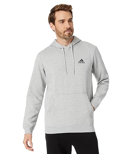 adidas Men's Essentials Fleece Hoodie, Medium Grey Heather/Black, Large in  Kuwait Whizz Active Hoodies