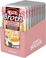 INABA Ciao Broth Chicken with Salmon Wet Cat Food 12 Pack 480g