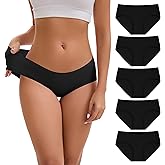 INNERSY Womens Underwear Cotton Hipster Panties Soft Breathable Ladies Briefs 5-Pack