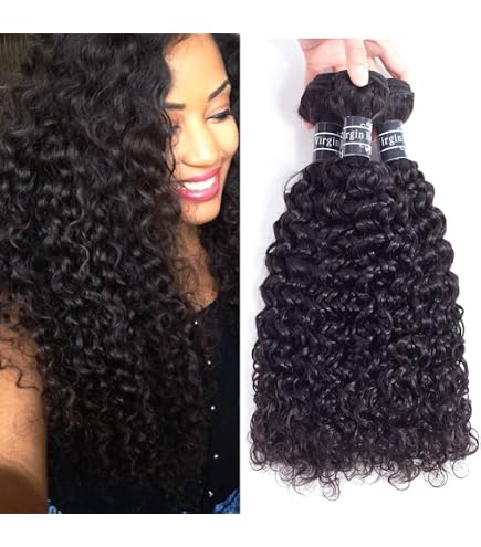 16 18 20 Inch Brazilian Virgin Hair Extensions 3C4A Curly Bundles Quick Weave Amazon.com : Forawme Women main image 3