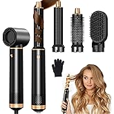 JINYAWA Hair Dryer Brush 5 in 1, Hot Air Brush Air Curler, Air Styler Hair Styler Without Heat Damage, Multistyler Blow Dryer Brush, Powerful Hair Styling Tools for Drying,Curl,Volumize and Straighten