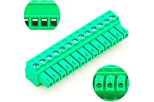 GENERIC Tcenofoxy 3.81mm 2/3/4/5/6/7/8/9/10/11/12/13/14/15/16/18/20/24 Pin Phoenix Connector PCB Screw Terminal Block Connector (2Pcs 3.81M-13Pin)