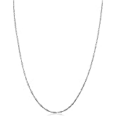 Kooljewelry Womens Singapore Chain Classic - 14k White Gold Chain Necklace, Spring Ring Clasp