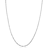 Kooljewelry 14k White Gold Singapore Chain Necklace