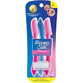 Schick Hydro Silk Touch-Up Dermaplane Razor for Women Face, 9 ct | 3-in-1 dermaplaning tool, Removes peach fuzz, Exfoliating face razors for women, Includes precision cover to shape brows.