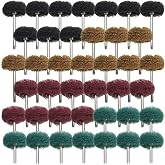 Rocaris 40 Pack 1 inch Abrasive Wheel Buffing Polishing Wheel Set | 1/8" Shank (25mm), for Rotary Tool