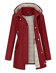 LOMON Women Rain Jacket Lightweight Hooded Jackets