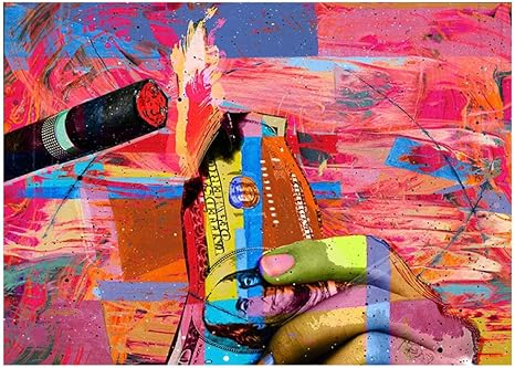 Amazon Co Jp クリエイティブ口紅タバコキャンバス絵画抽象カラーストリートグラフィティポスターポーチ寝室の装飾壁アート写真壁画60x80cmx1非フレーム Home Kitchen